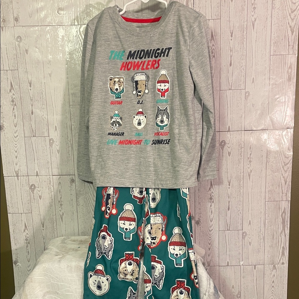 Cat & Jack Kids Pajama Set - Gray and Teal
